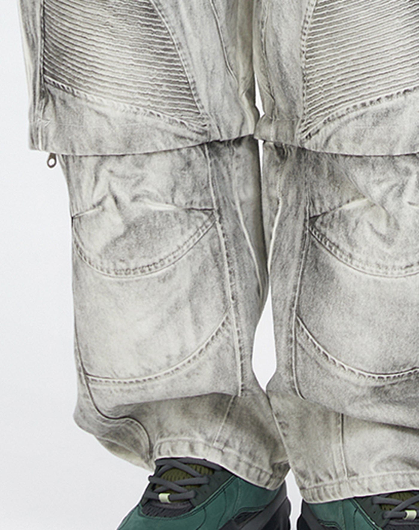 Distressed Detachable Parachute Pants