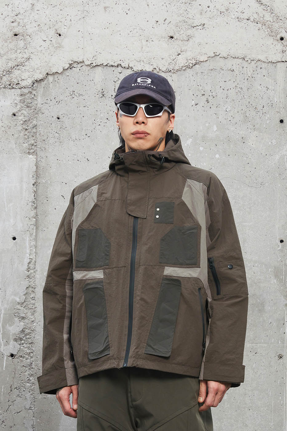Deconstructed Waterproof Windbreaker