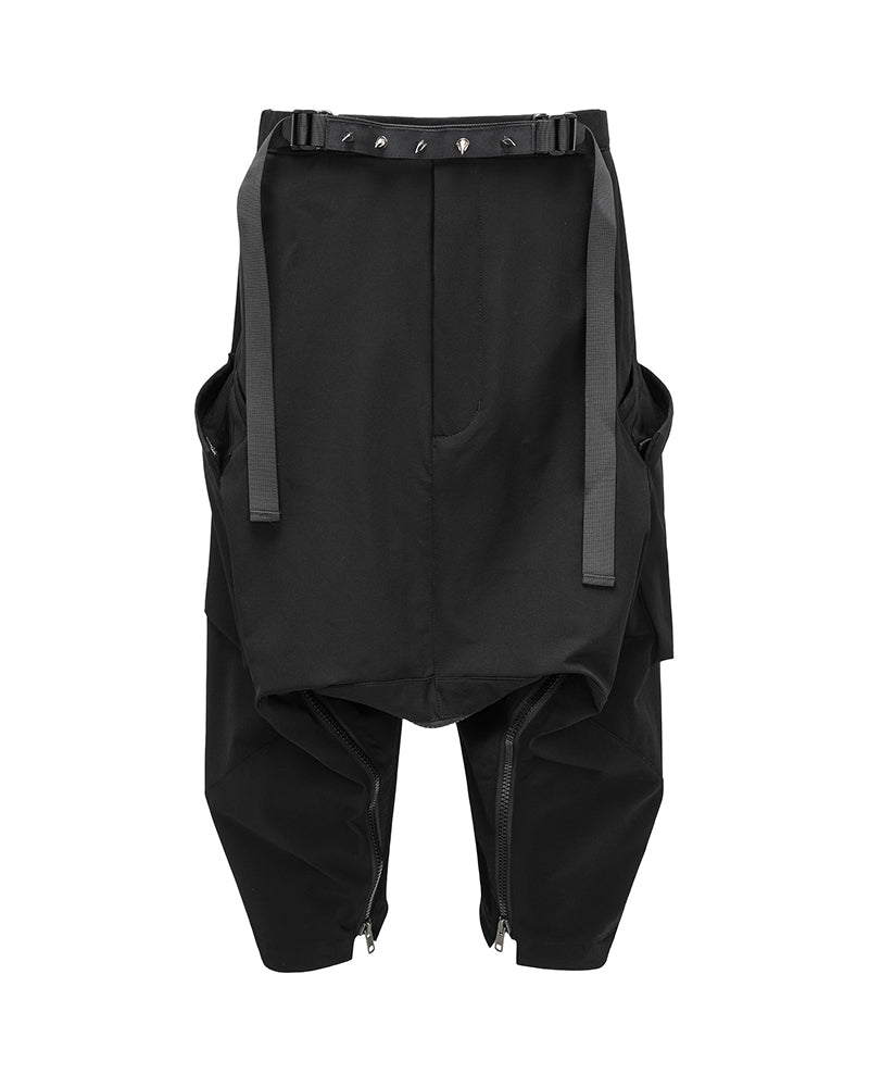 Convertible Hem Wide Leg Techwear Pants
