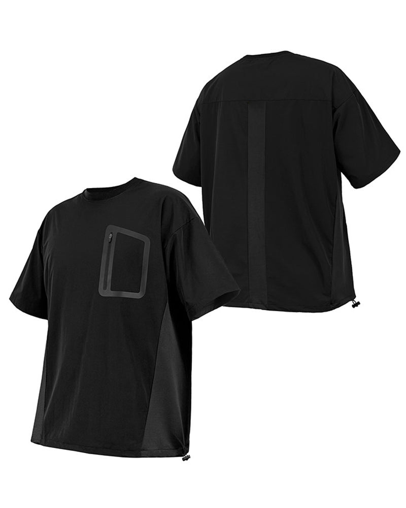 Bonded-Pocket Techwear Short-Sleeve Tee