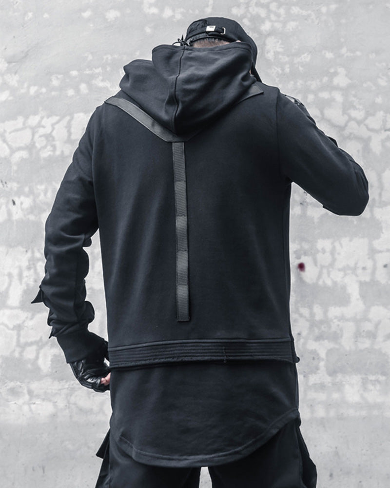 Darkwear Streetwear Patchwork Oversized Hoodie