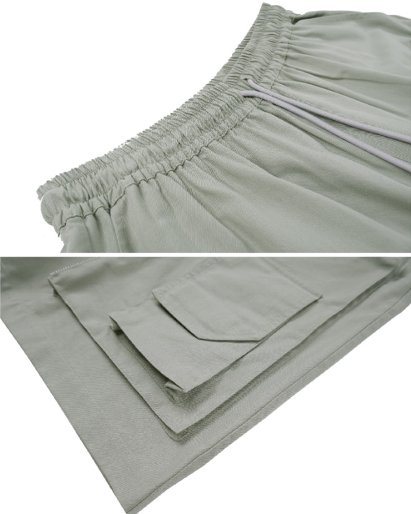 Cargo-Pocket Cotton-Nylon Tactical Shorts