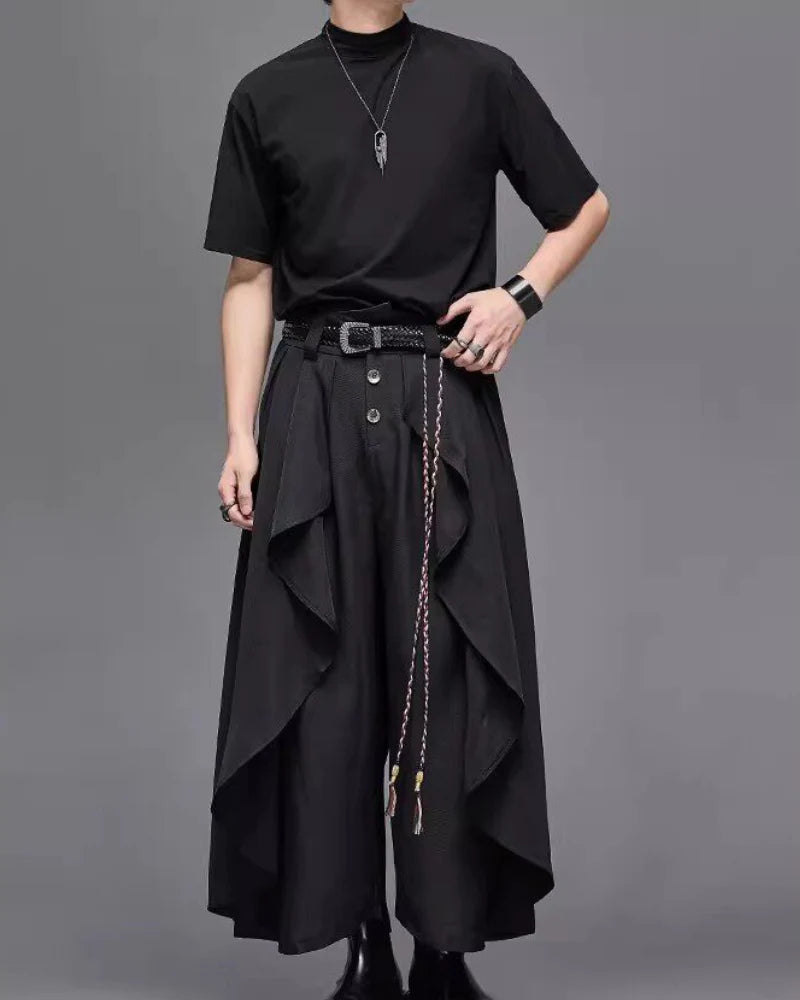 Minimalist Japanese Mock Neck Basic T-Shirt