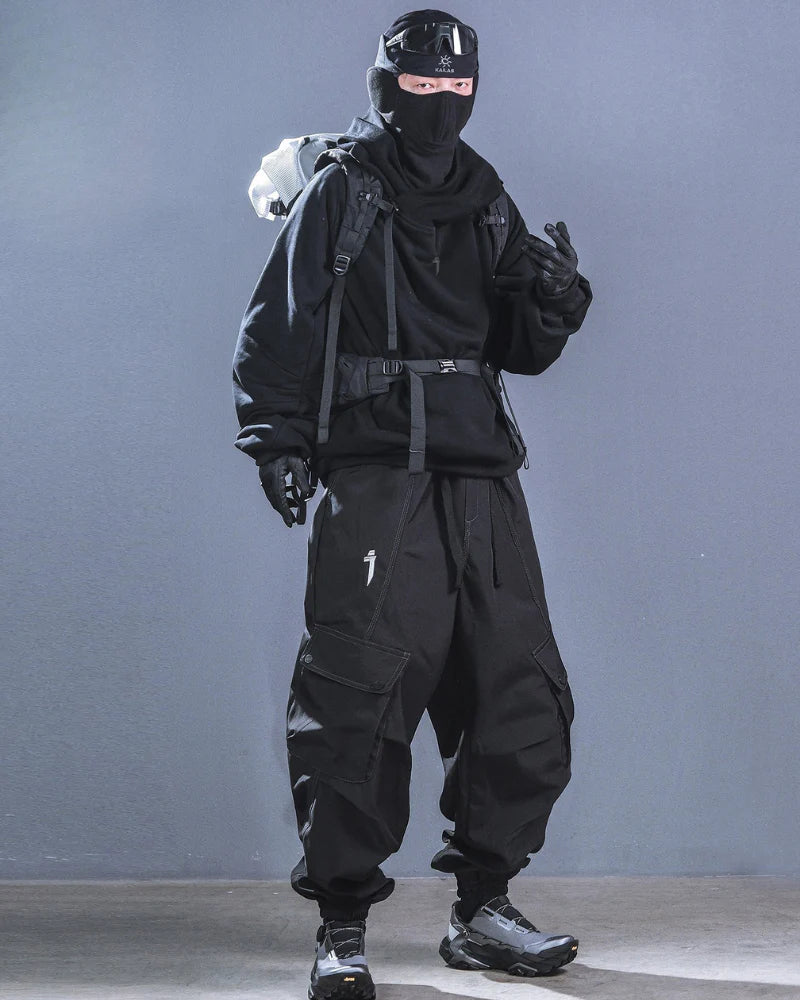 Futuristic Darkwear Sorcerer Utility Hoodie