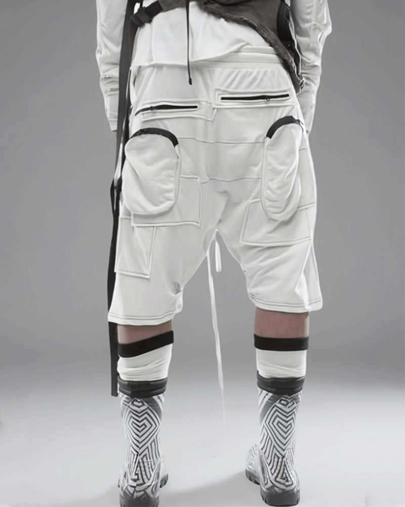 Wasteland Asymmetric Cargo Sweat Shorts