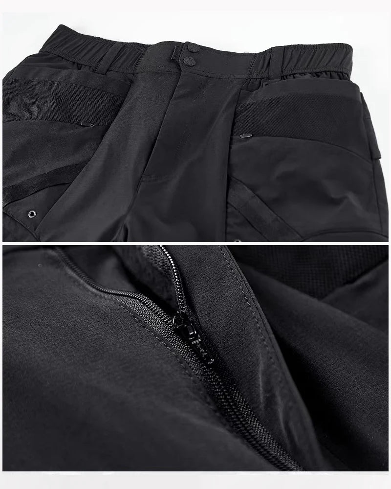 Techwear Pockets Patchwork Cargo Shorts