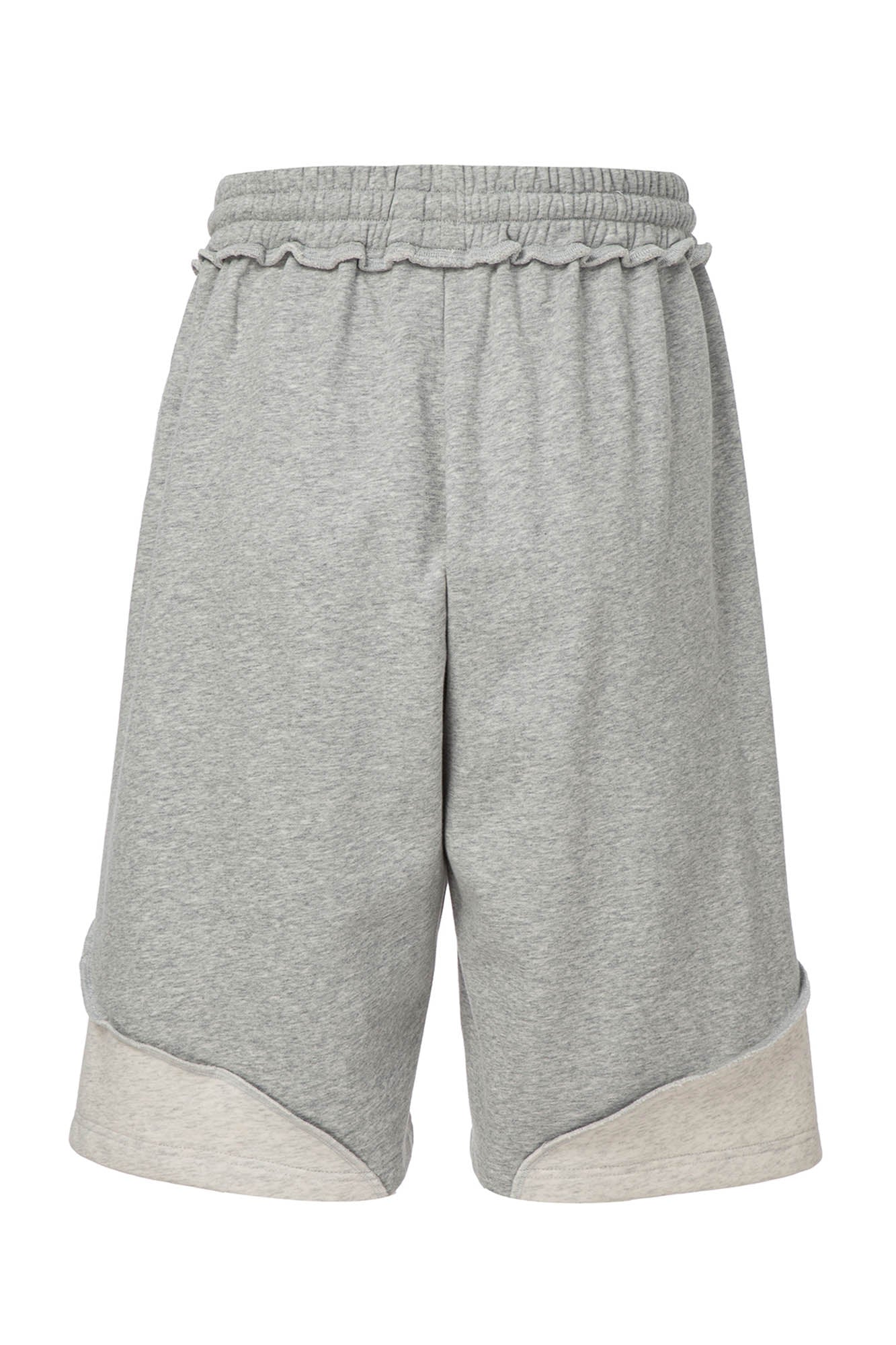 Curved Spliced Contrast Shorts