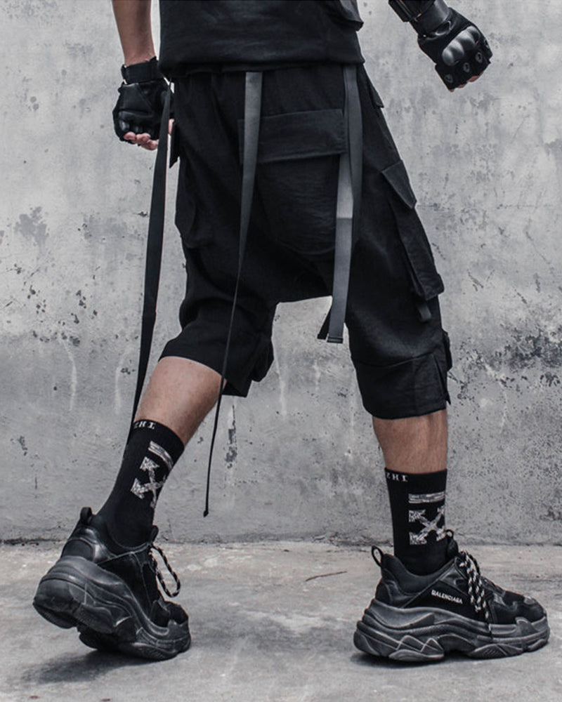 Drop Crotch Techwear Short
