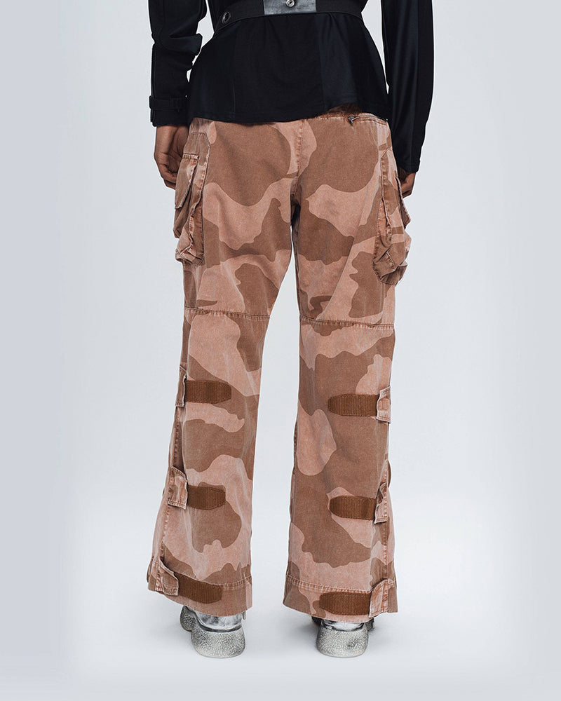 Tactical Camo Multi-Zip Cargo Pants