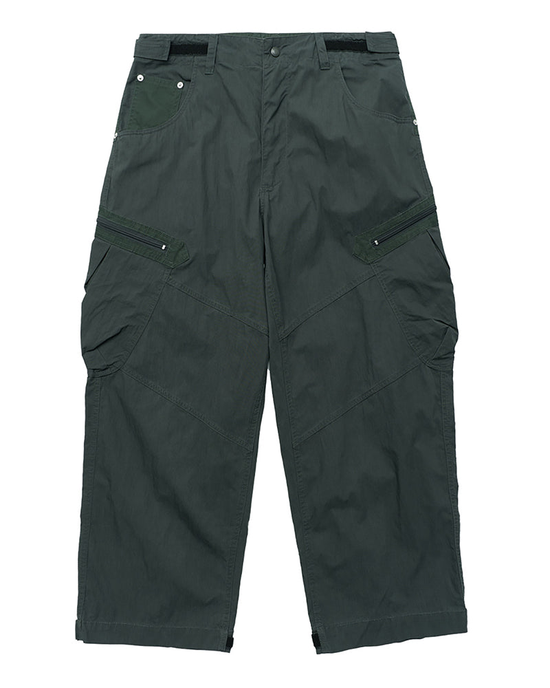 Distressed Patchwork Zippered Pocket Cargo Pants