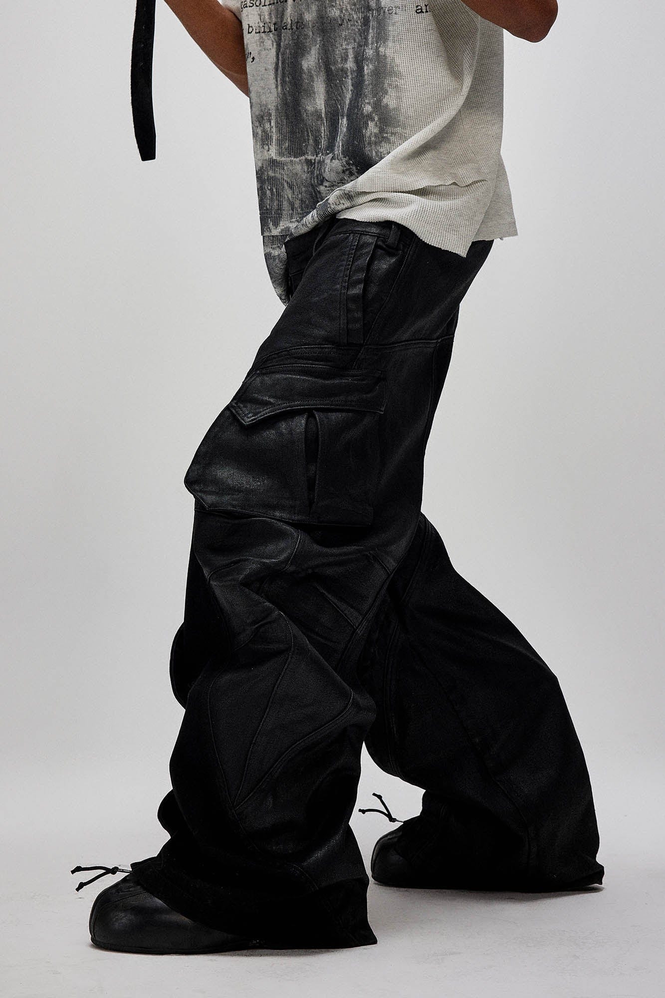 Dual-Waist Waxed Arc-Spliced Cargo Pants