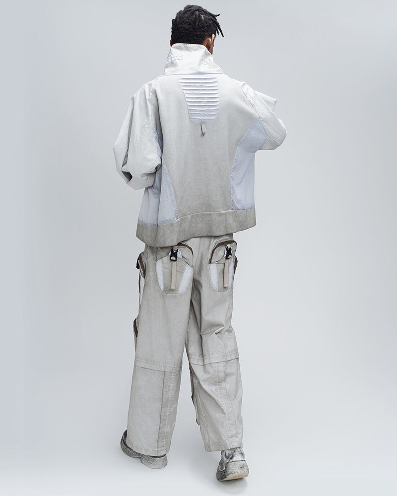Post-Apocalyptic Multi-Pocket Patchwork Cargo Pants