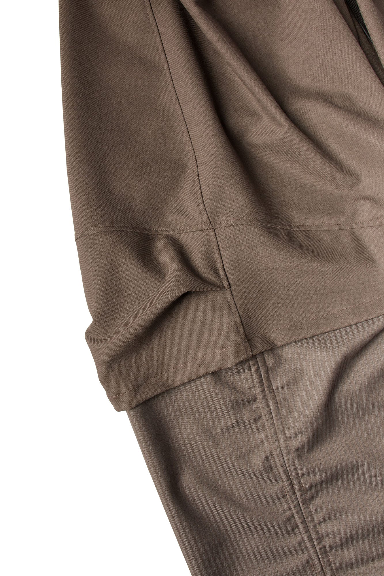 Faux Layered Oversized Pants Brown