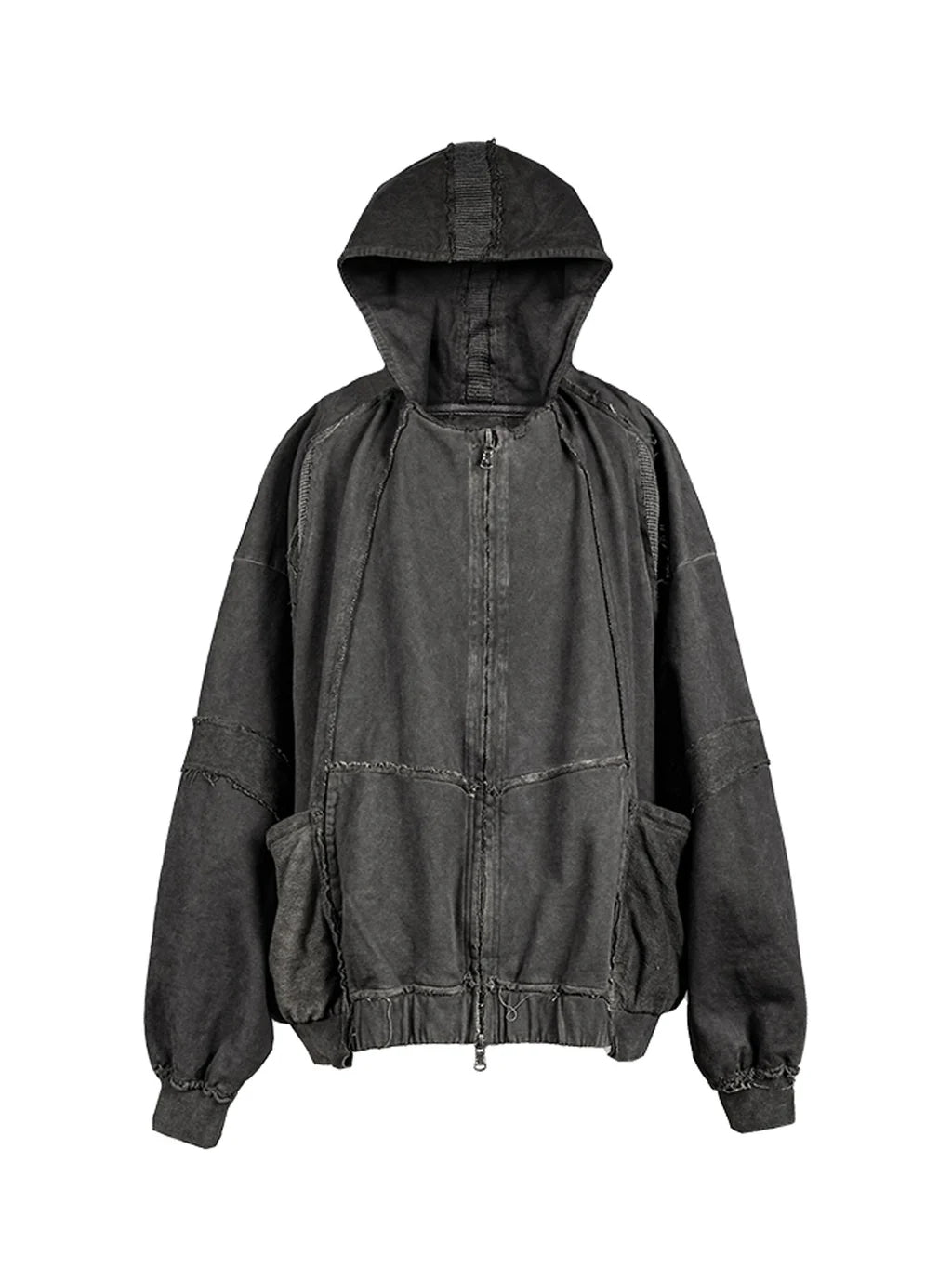 Distressed Demon Clad Deconstructed Hooded Jacket