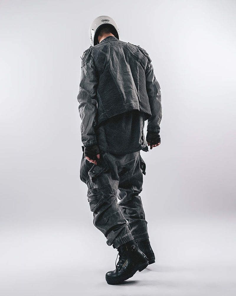 Urban Decay Distressed Zip-Up mecha Jacket