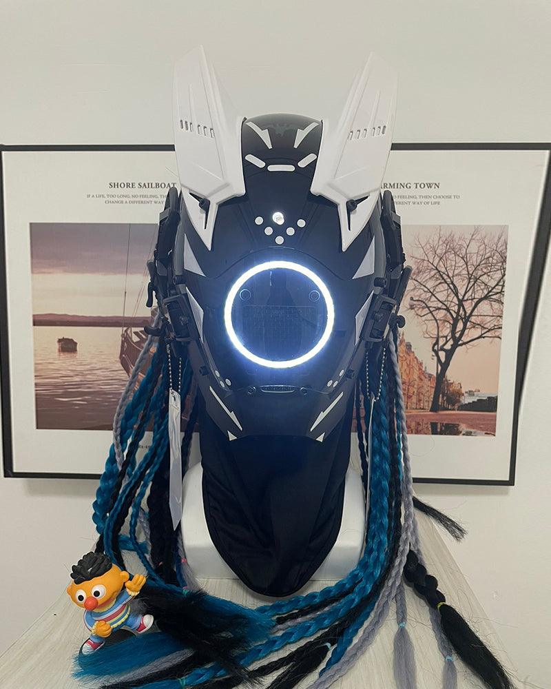 Dreadlocks Led Cyberpunk Helmet Mask