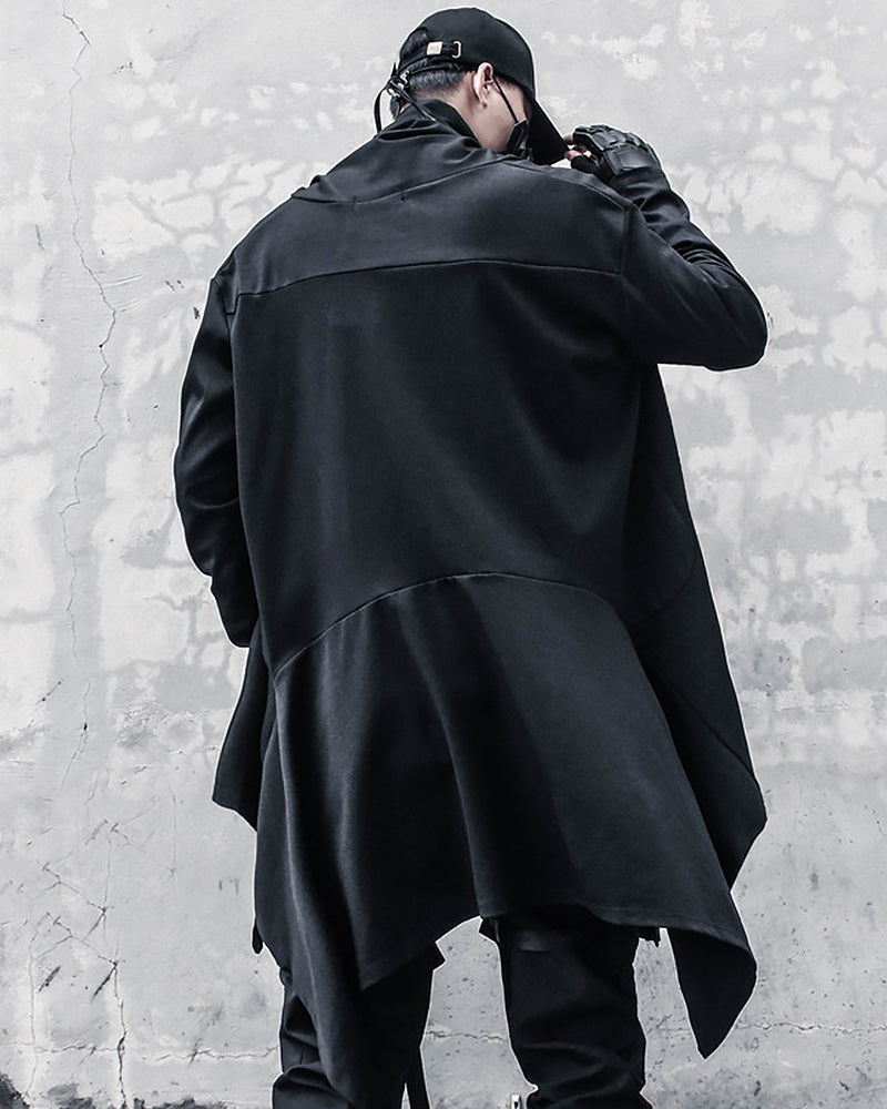 Gothic Darkwear Mid-Length Cardigan Coat