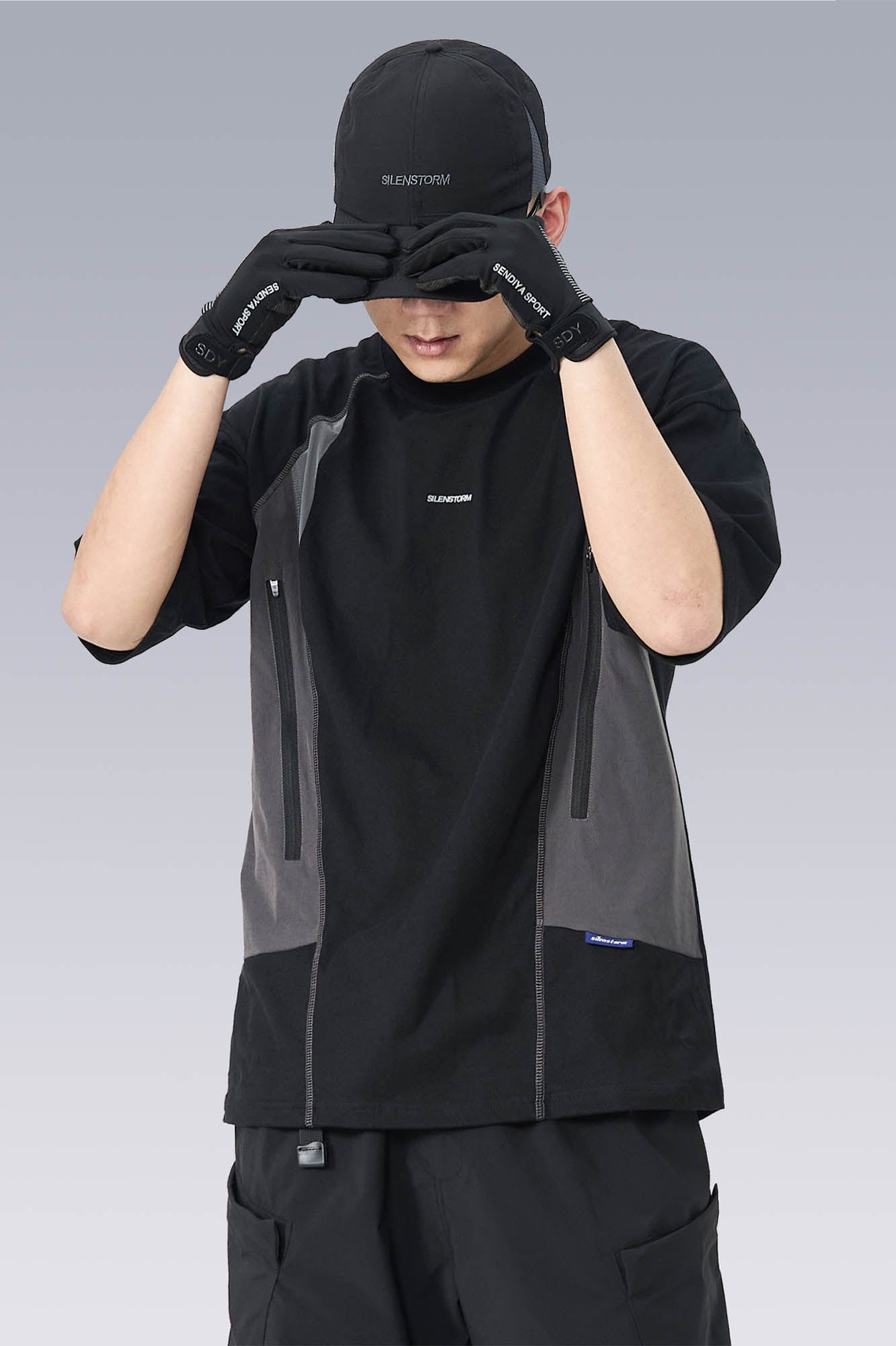 Paneled Multi-Pocket T-Shirt