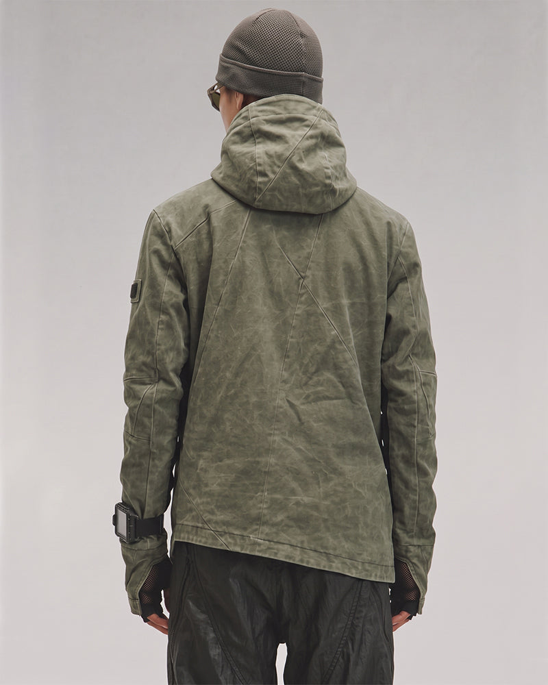 Wasteland Asymmetric Deconstructed Hooded Jacket