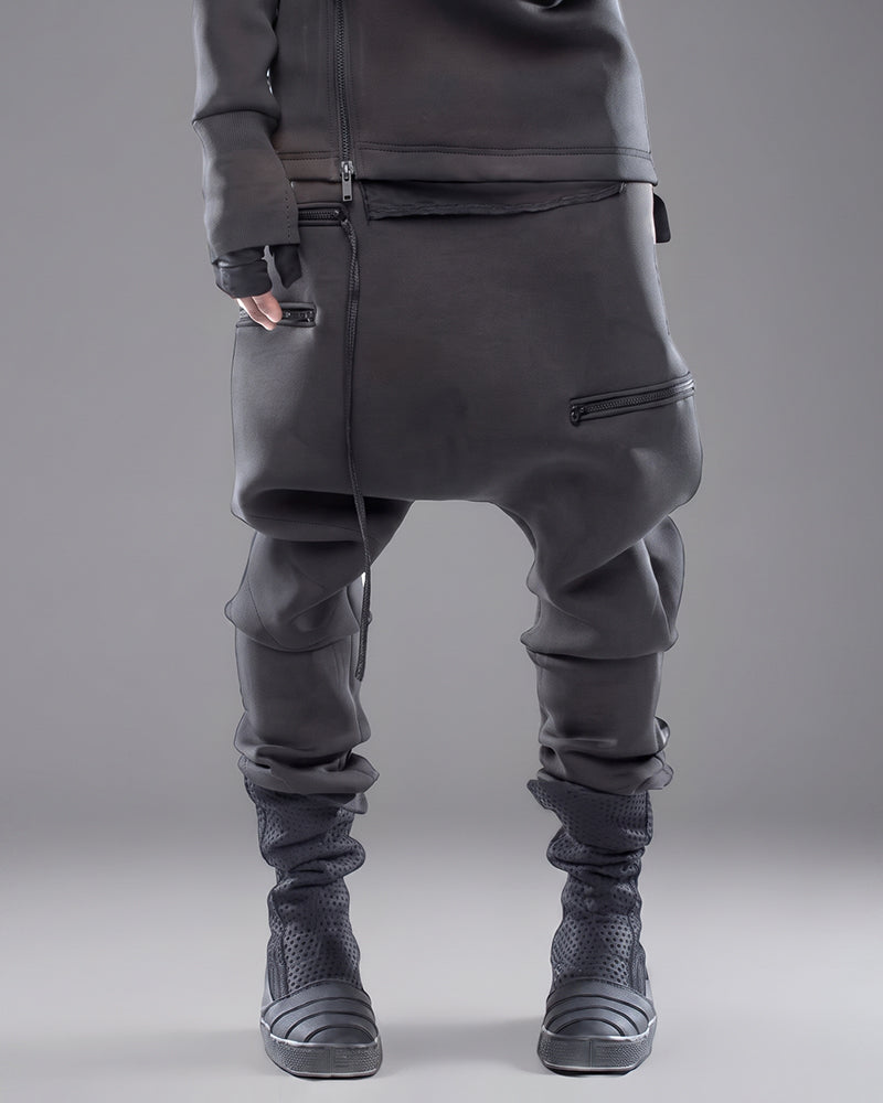 Wasteland Asymmetric Relaxed-Fit Tech Sweatpants