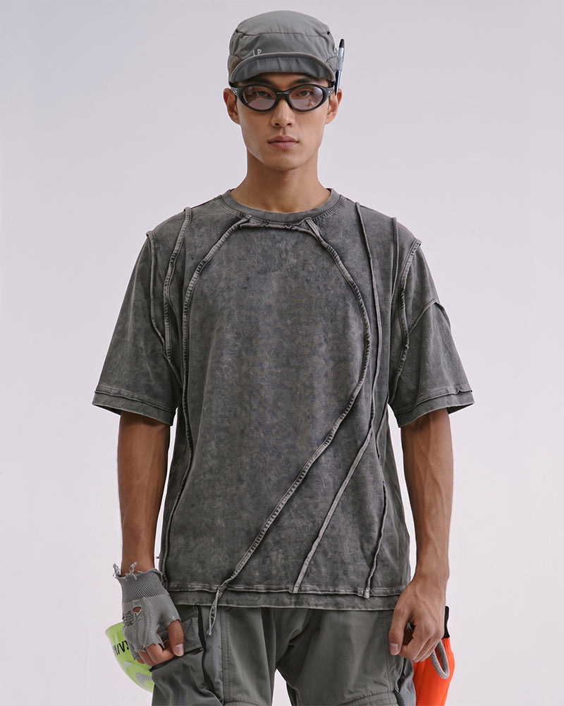 Wasteland Tie-Dyed Distressed Oversized Tee
