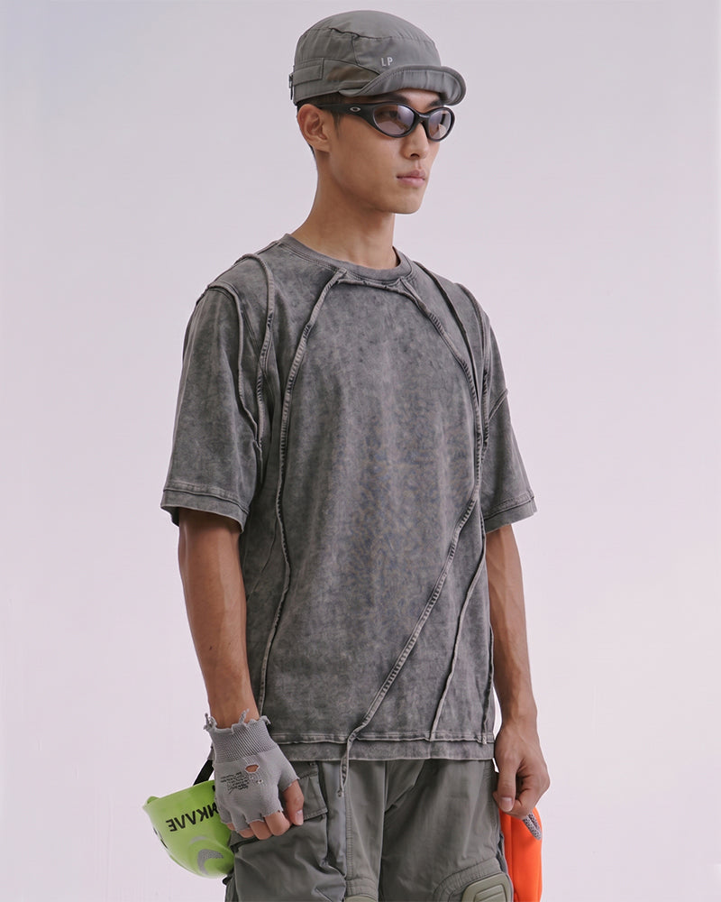 Wasteland Tie-Dyed Distressed Oversized Tee