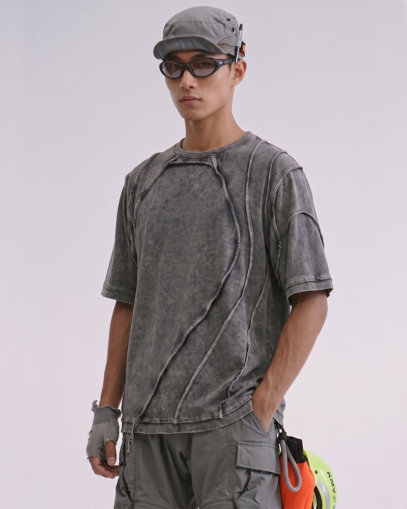 Wasteland Tie-Dyed Distressed Oversized Tee