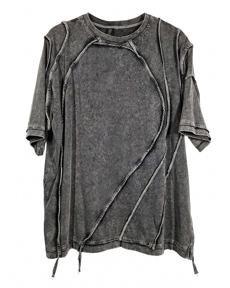 Wasteland Tie-Dyed Distressed Oversized Tee