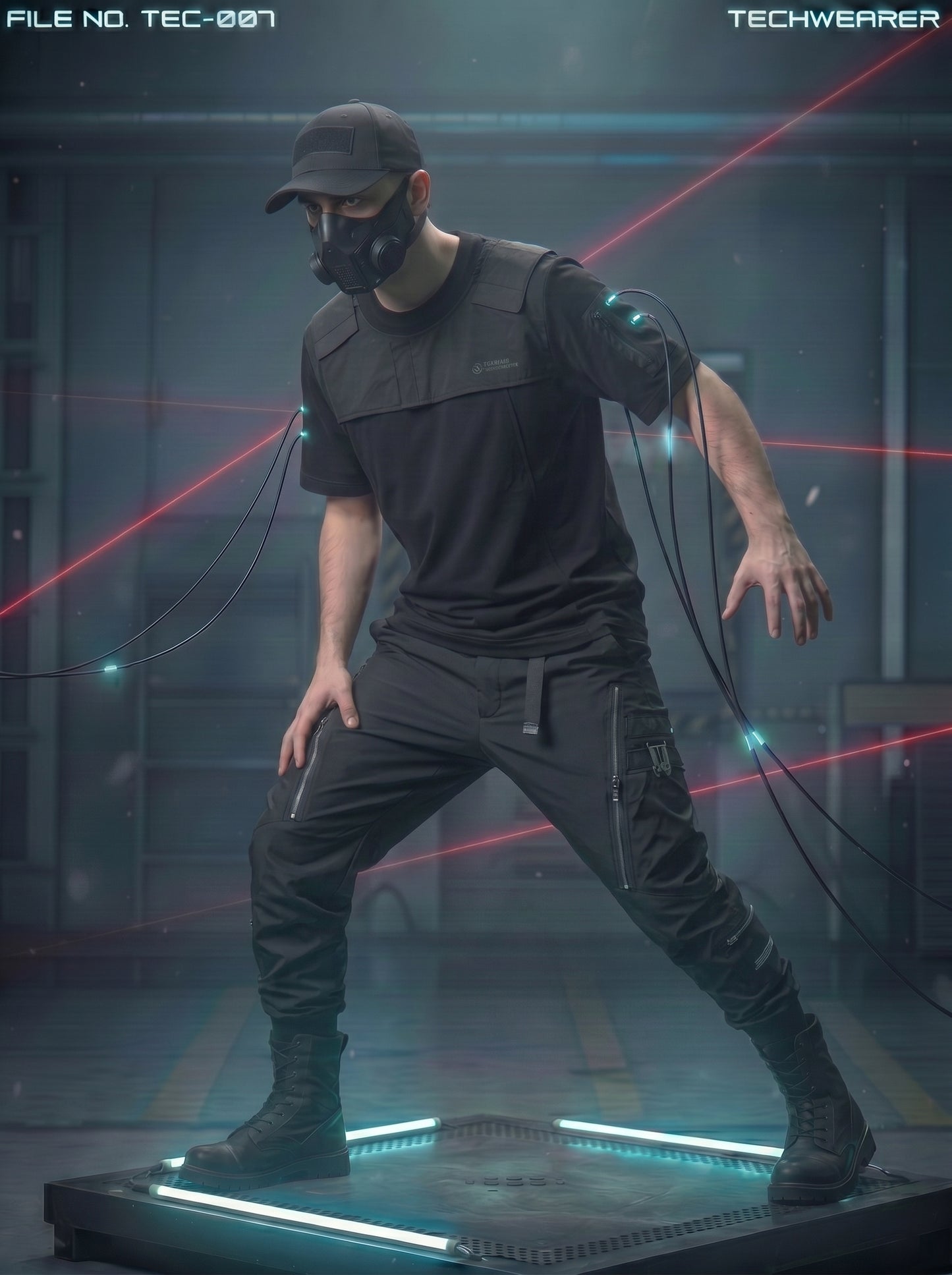 TEC-007｜Cyberpunk Tactical Techwear Set Top / Bottom