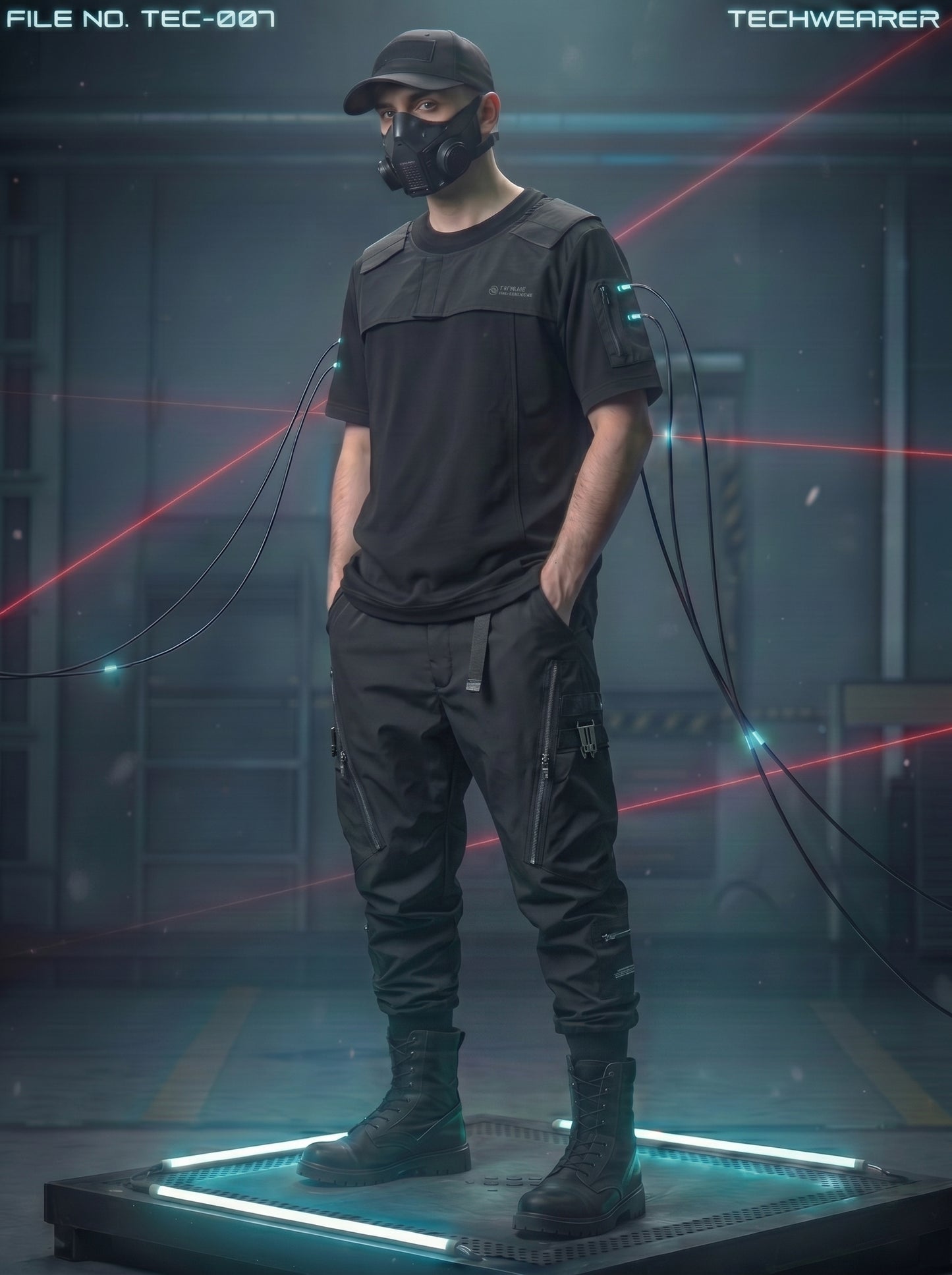 TEC-007｜Cyberpunk Tactical Techwear Set Top / Bottom
