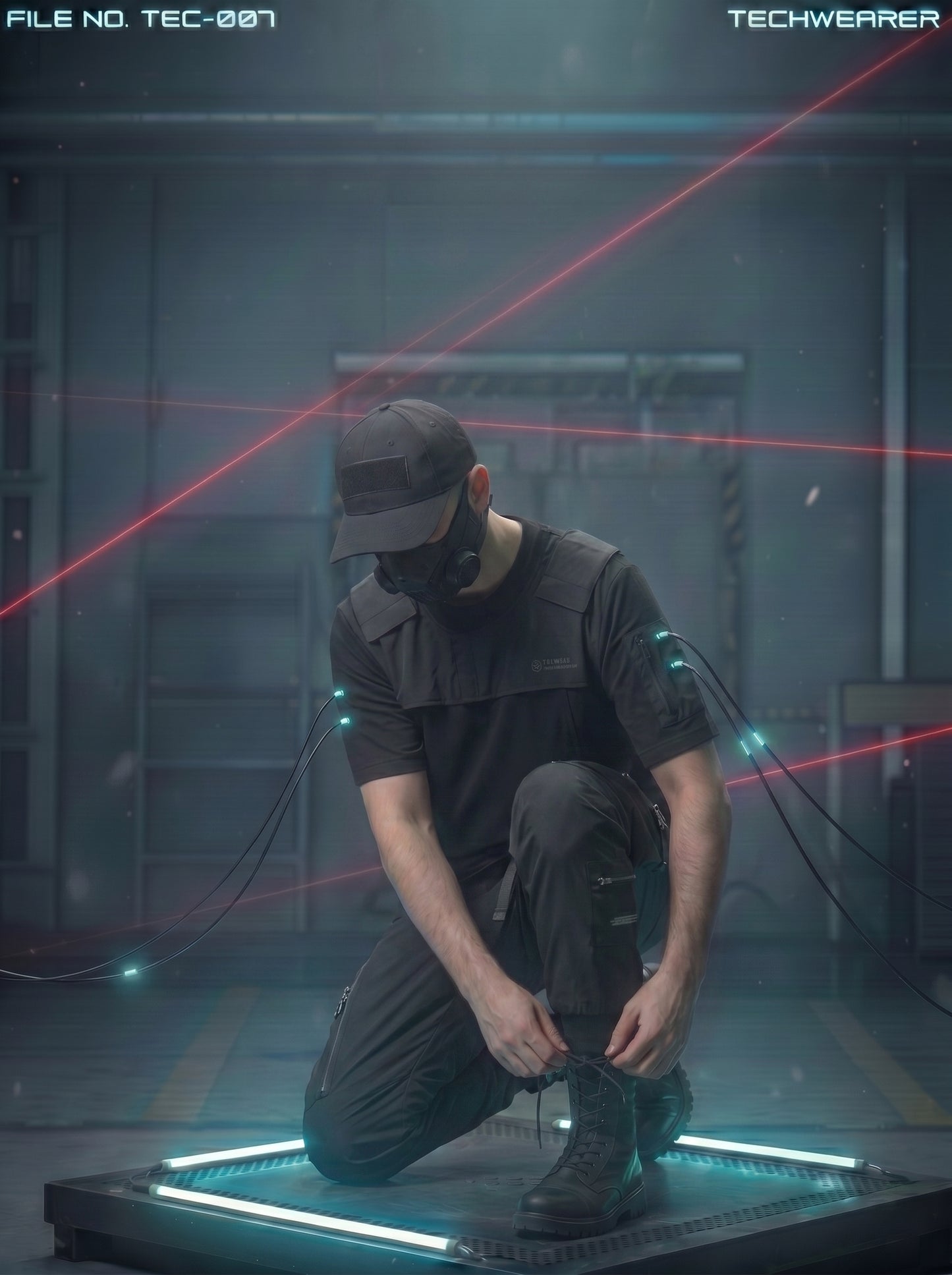 TEC-007｜Cyberpunk Tactical Techwear Set Top / Bottom