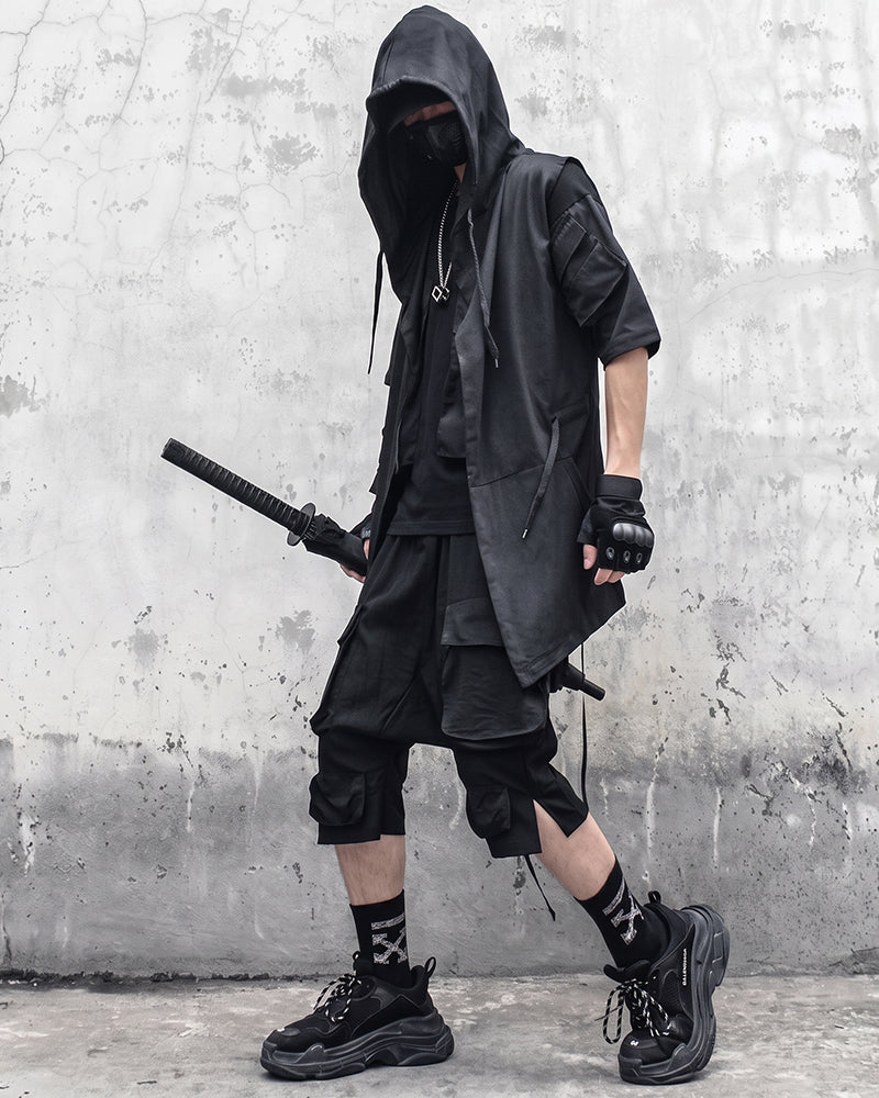 Black Sleeveless Ninja Costume Vest