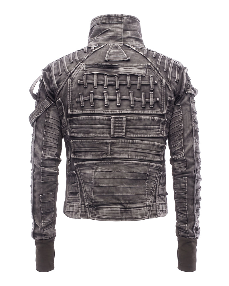 Wasteland Strap Distressed Washed Tactical Jacket