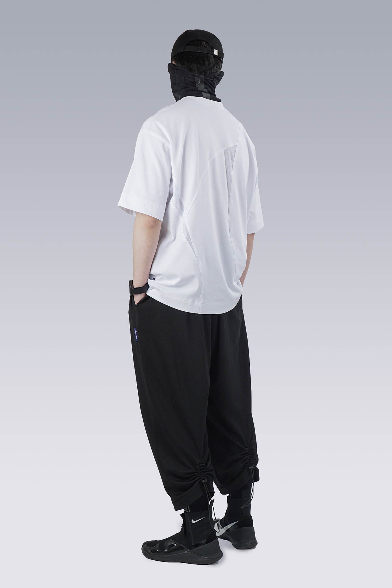 Asymmetrical Mesh Deconstructed T-Shirt