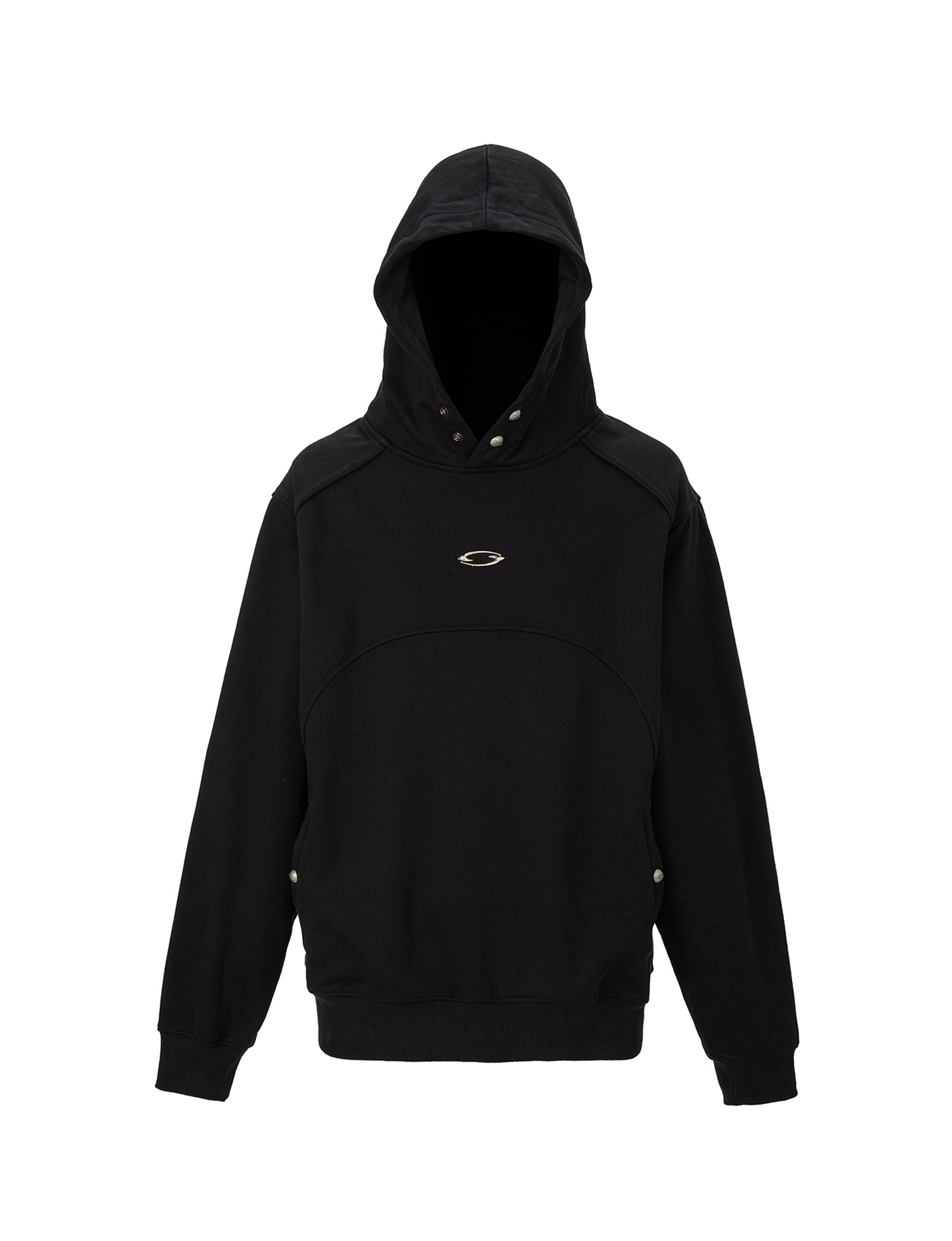 Essential Metal Badge Snap Hoodie