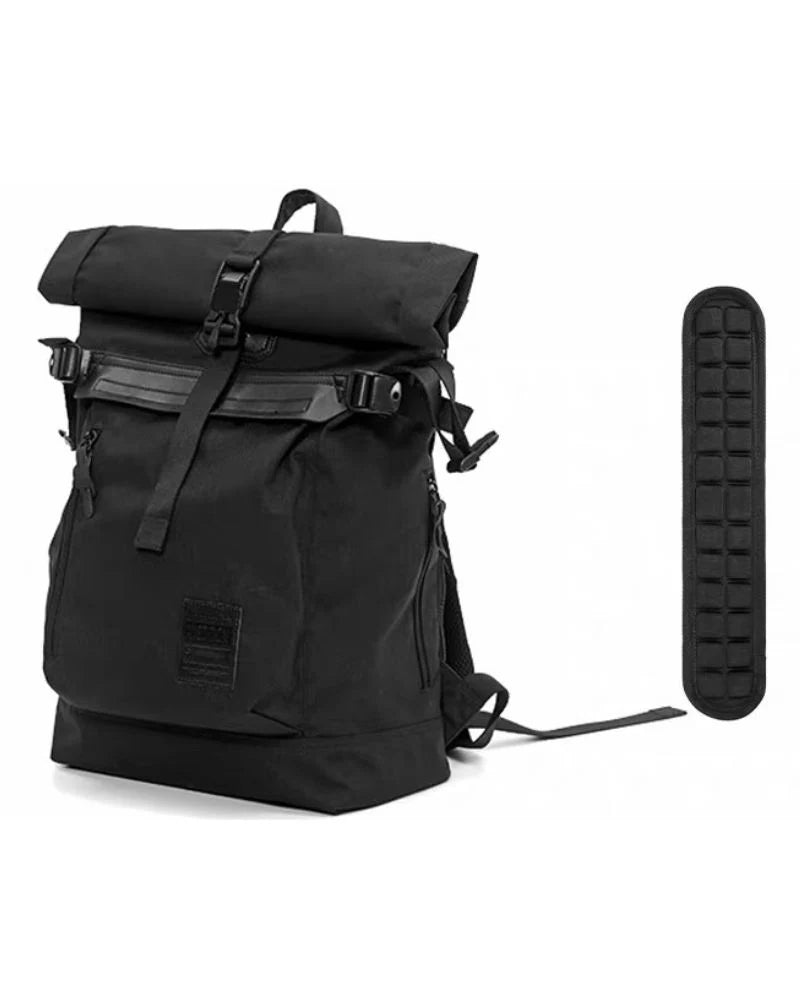 Techwear Roll-Top Tactical Backpack