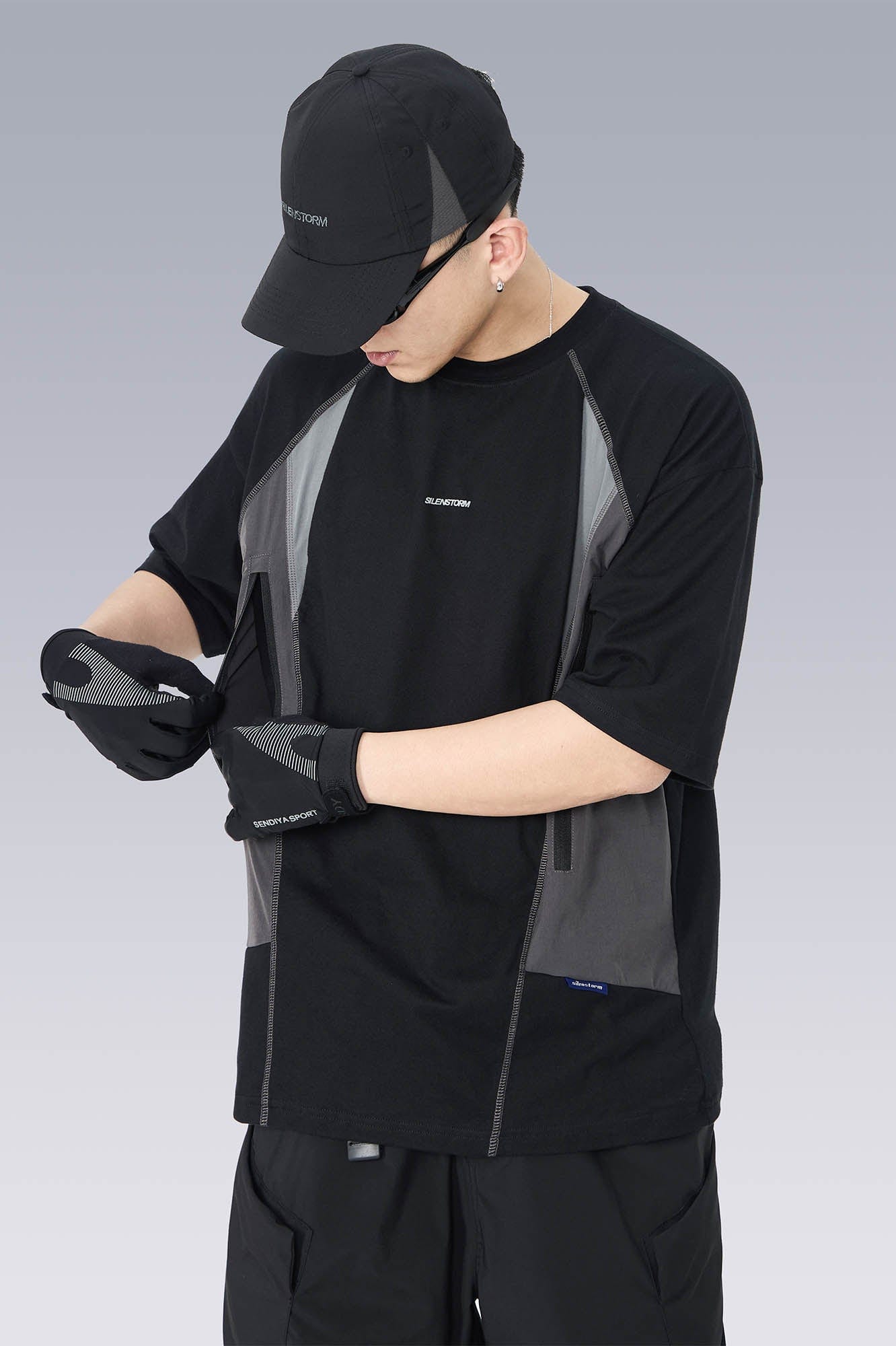 Paneled Multi-Pocket T-Shirt
