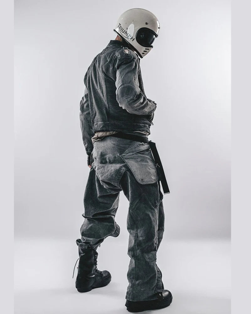 Post-Apocalyptic Wear Multi-Pocket Zipper Cargo Pants