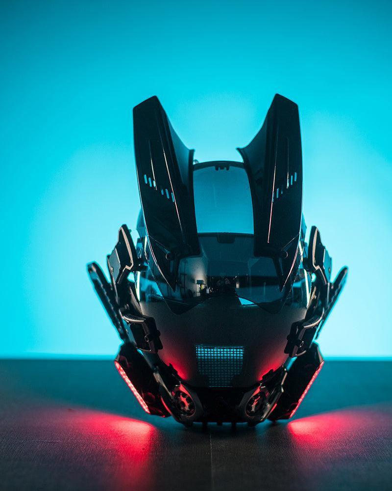 Rhythm Cyberpunk Helmet Mask ( Customizable Text And Image Available)