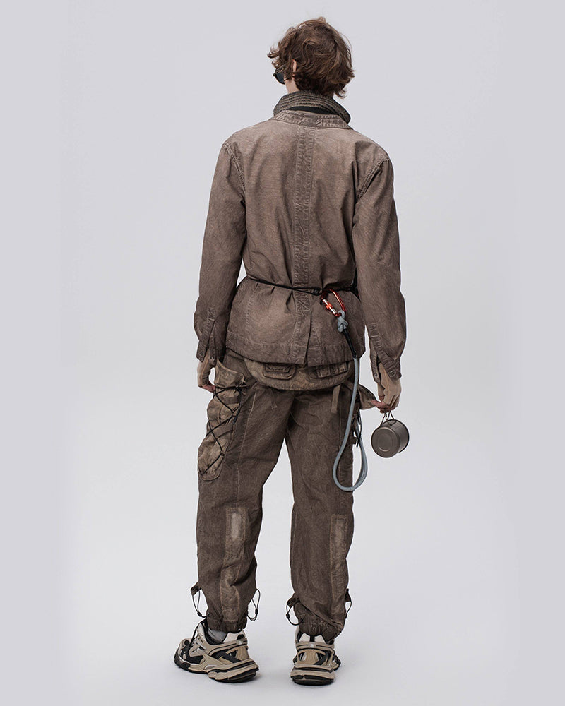 Wasteland Distressed V-neck Zip Jacket