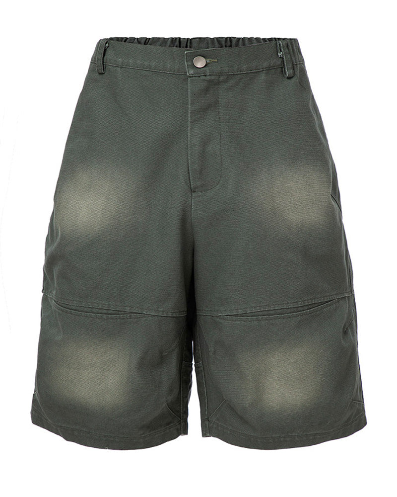Washed Gradient Oversized Cargo Shorts