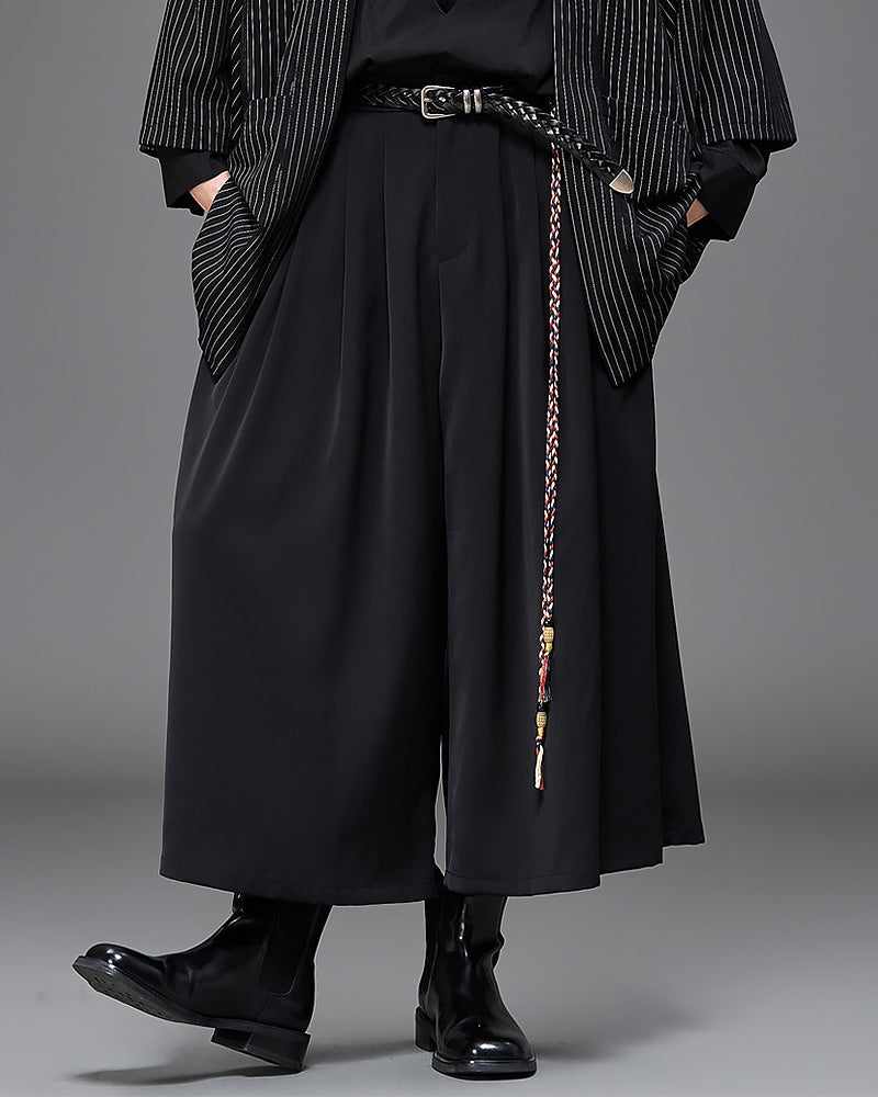 Japanese Zen Hermit Wide Leg Hakama Pants