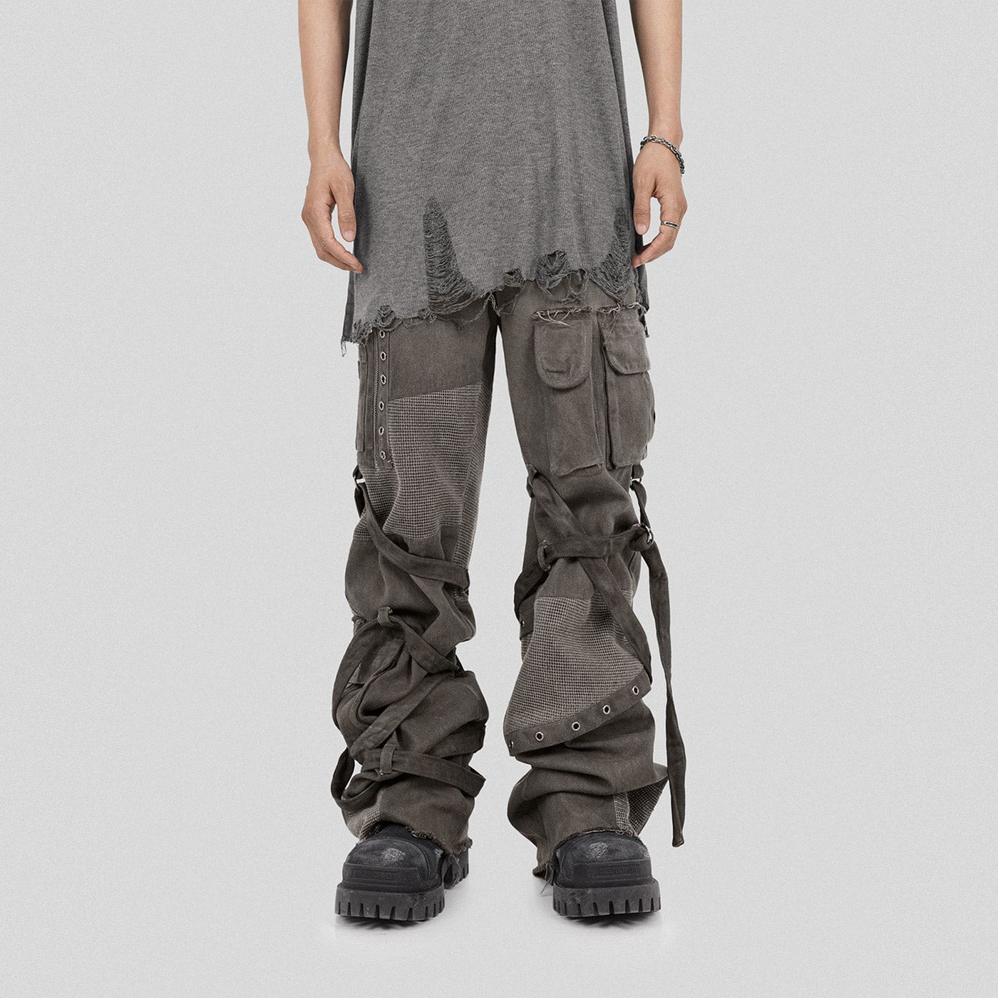 Scavenger Heavyduty Multi-Pockets Striped Cargo