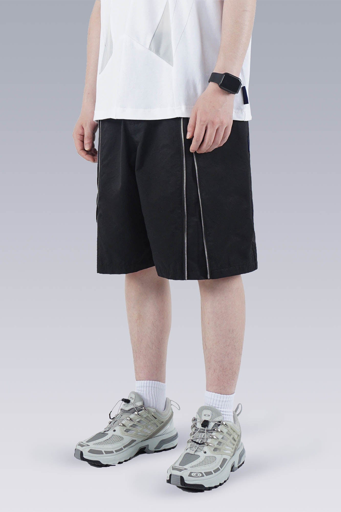 Center-Zip Utility Shorts