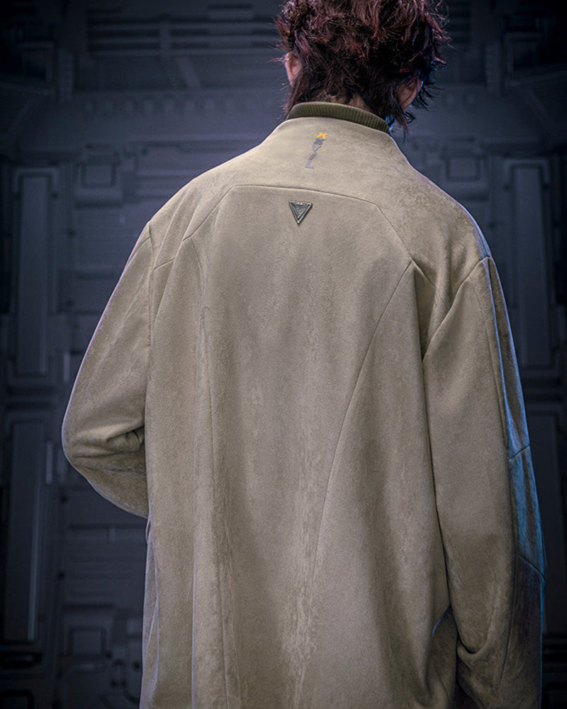 Cyberpunk Outfits Unisex Suede Minimalist Future Jacket