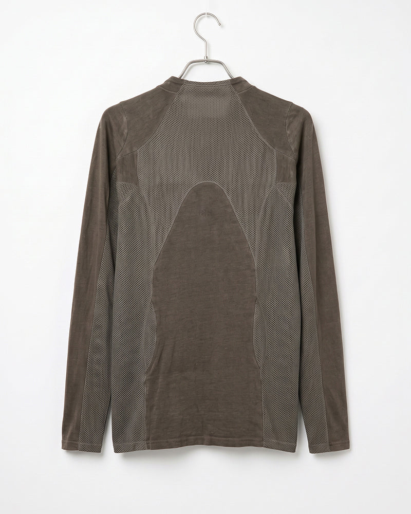 Post-Apocalyptic Dirty Dye Mesh Long Sleeve Tee