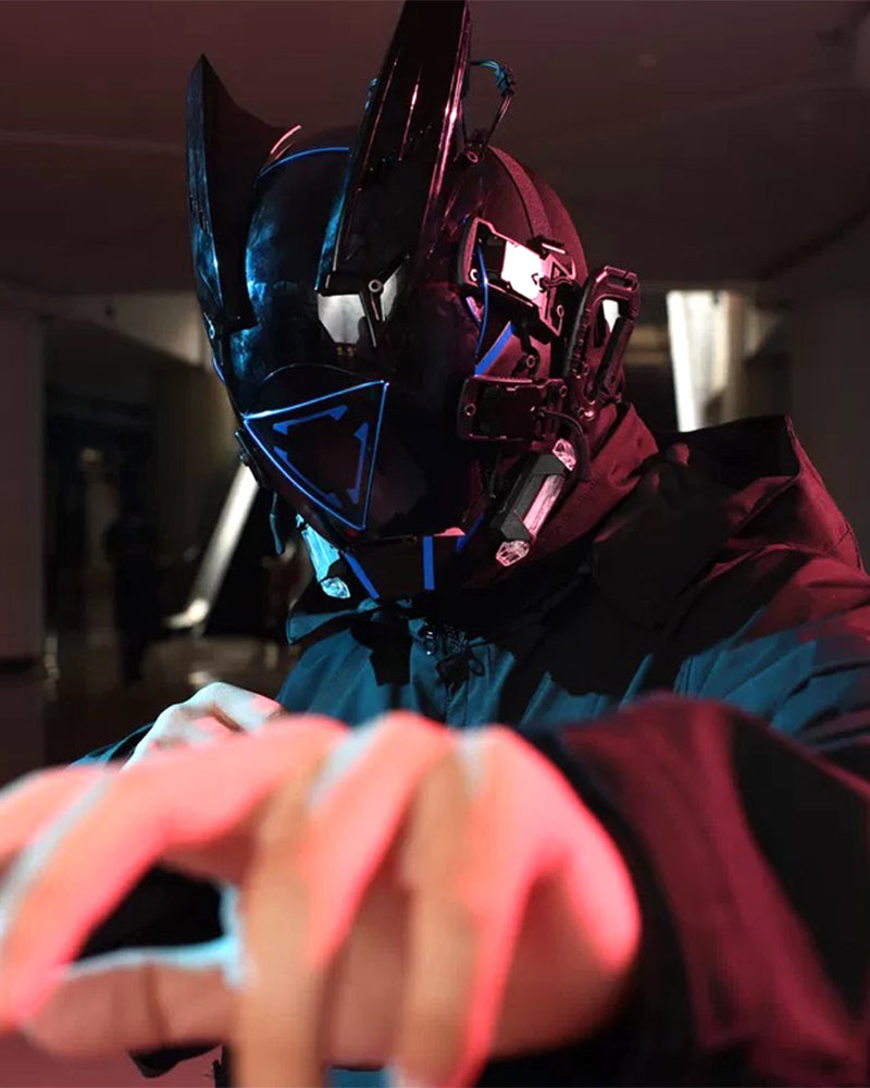 Cyberpunk Led Helmet Mask
