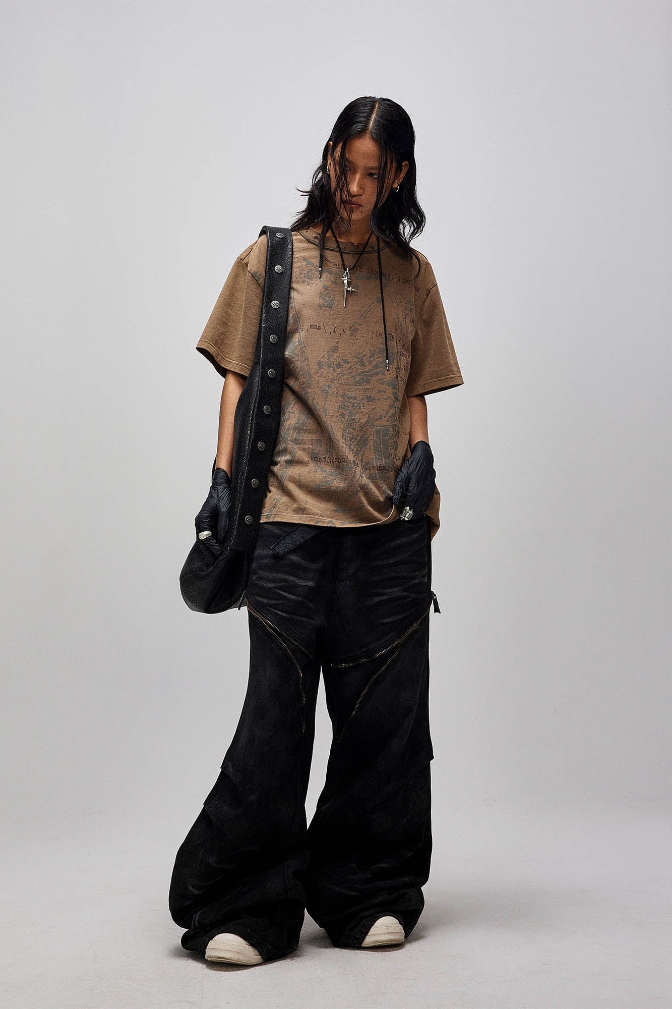 X-Silhouette Distressed Graphic T-Shirt