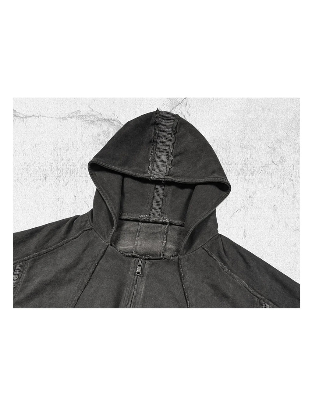 Distressed Demon Clad Deconstructed Hooded Jacket