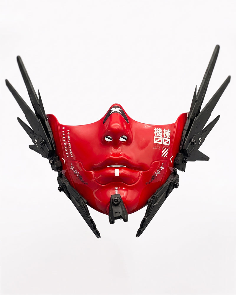 Cyberpunk Mecha Tech Half-Face Mask